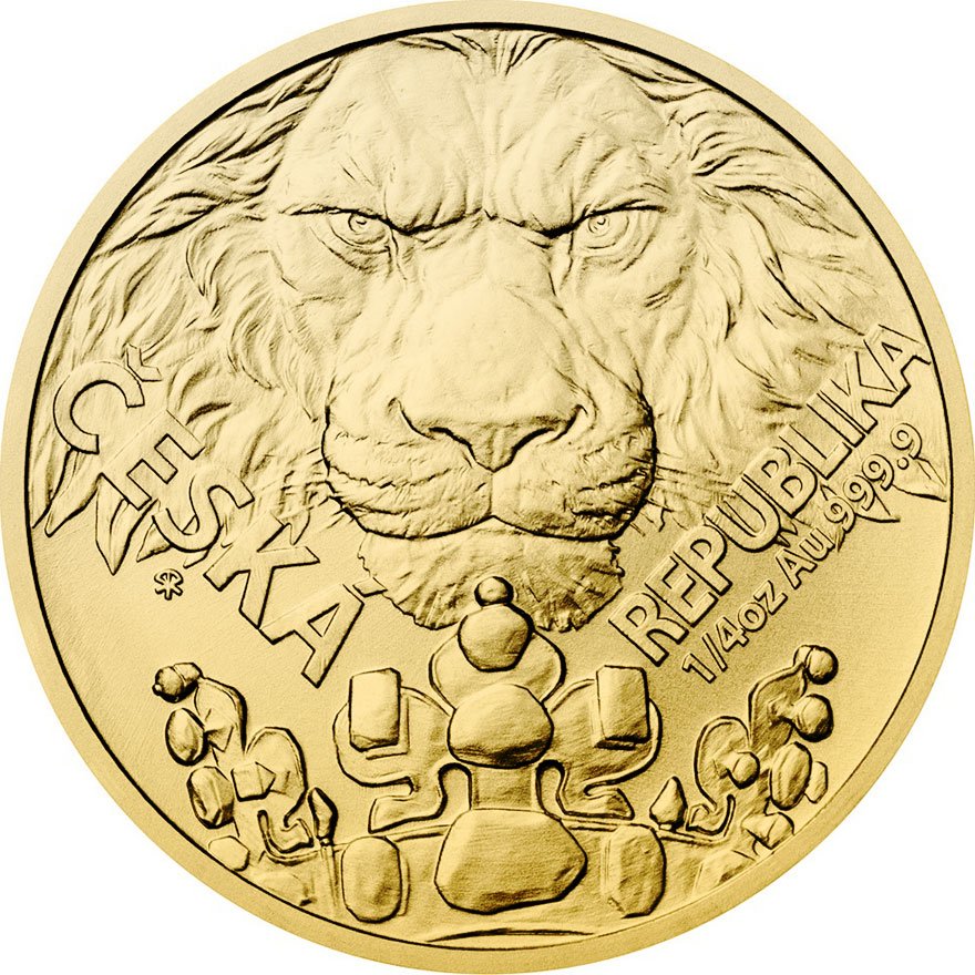 Gold Tschechischer Löwe 1/4 oz - 2023