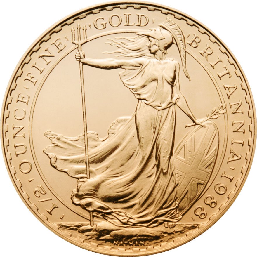 Gold Britannia 1/2 oz (22 Karat) - diverse Jahrgänge