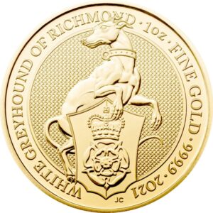 Gold The Queen's Beasts 1 oz - White Greyhound of Richmond