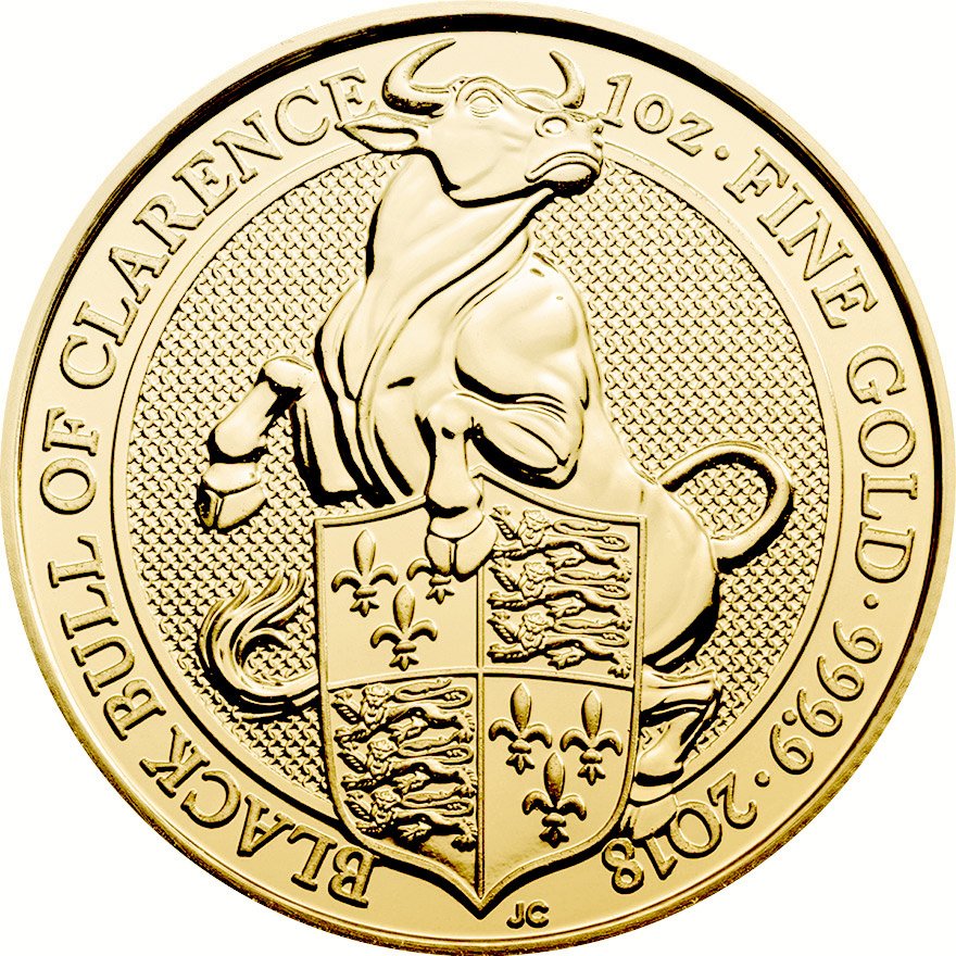 Gold The Queen's Beasts 1 oz - Black Bull of Clarence