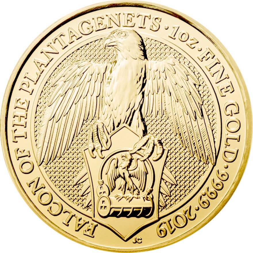 Gold The Queen's Beasts 1 oz - Falcon of the Plantagenets