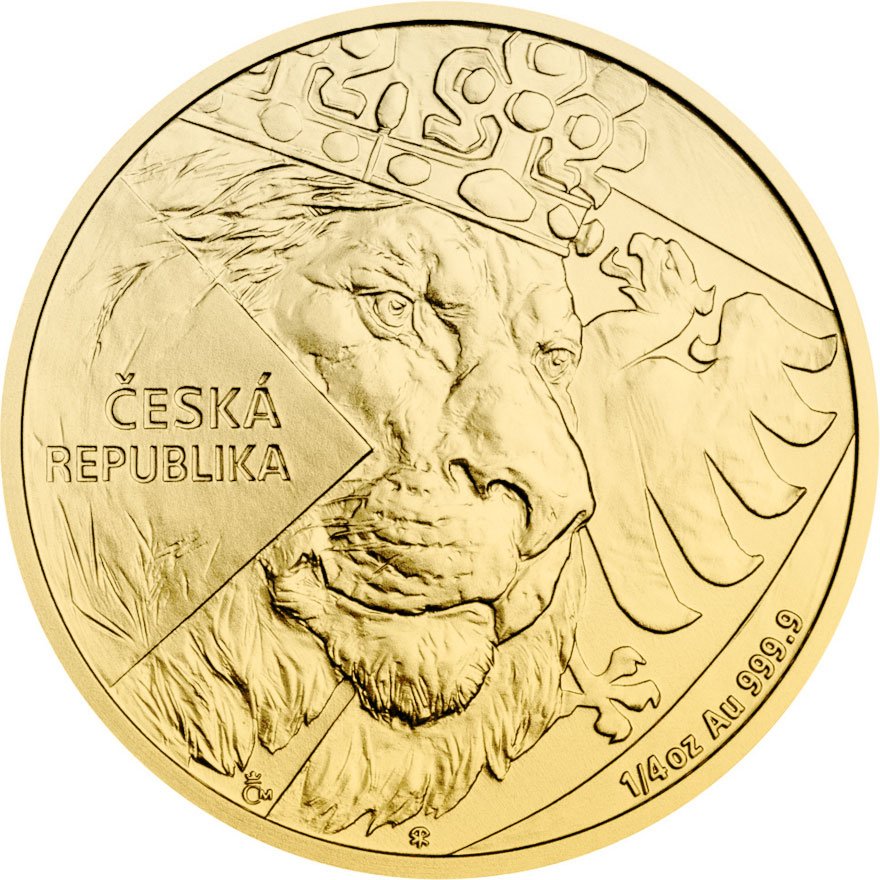 Gold Tschechischer Löwe 1/4 oz - 2024