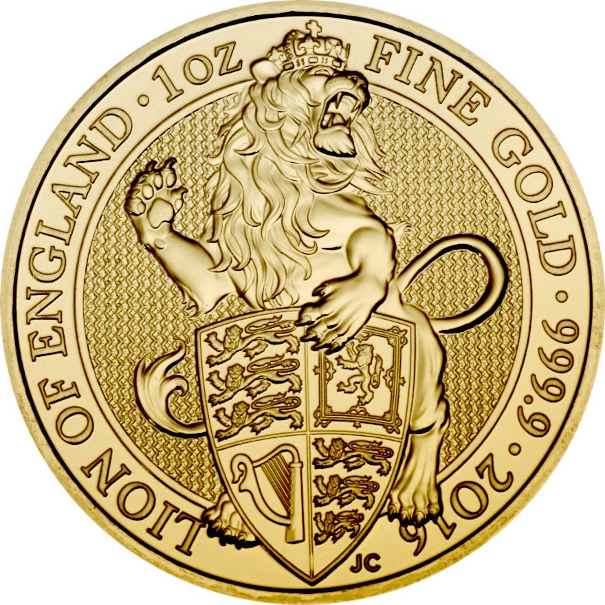 Gold The Queen's Beasts 1 oz - Lion of England