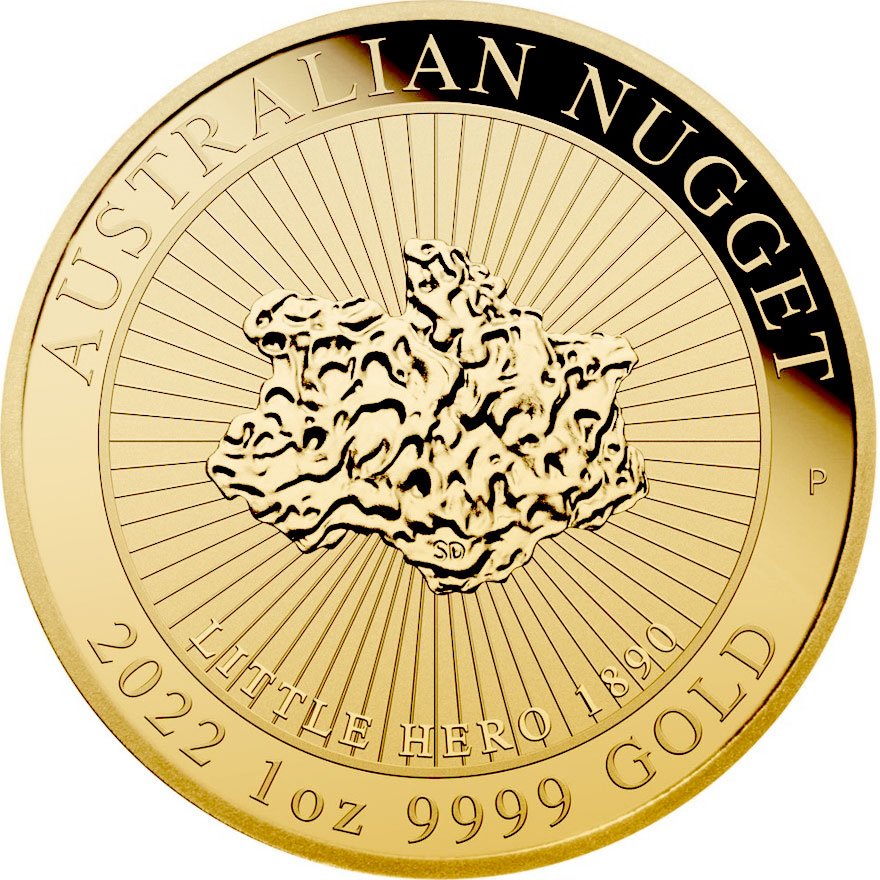 Gold Australian Nugget 1 oz - Little Hero 2022