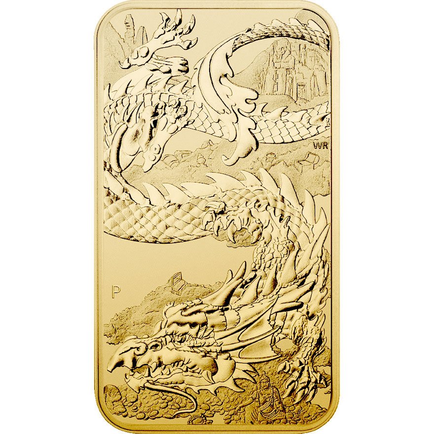 Gold Dragon Rectangle 1 oz - 2023