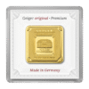 Goldbarren Geiger original - 10 g .9999 quadratisch in Kapsel
