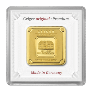 Goldbarren Geiger original - 10 g .9999 quadratisch in Kapsel