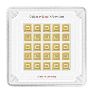 Goldbarren Geiger original - Multicard 25 x 1 g .9999 quadratisch
