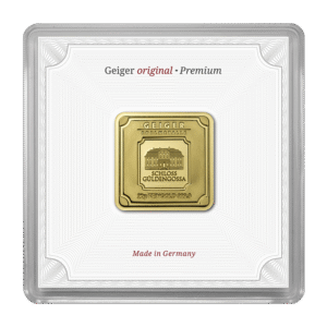 Goldbarren Geiger original - 20 g .9999 quadratisch in Kapsel