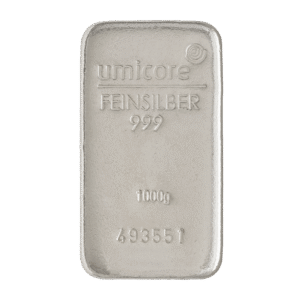 Silberbarren Umicore - 1 kg .999 gegossen LBMA