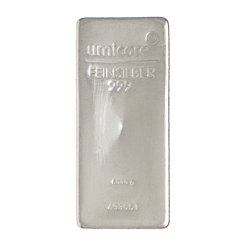 Silberbarren Umicore - 5 kg .999 gegossen LBMA