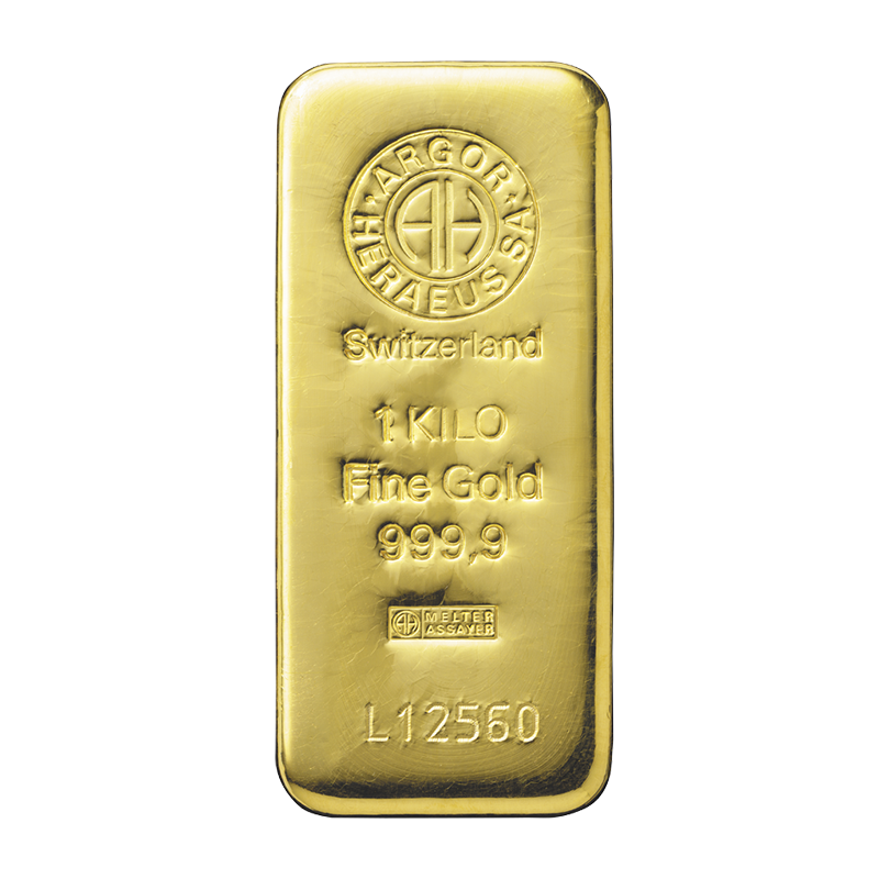Goldbarren - 1 kg .9999 ARGOR-HERAEUS