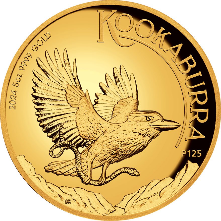 Gold Kookaburra 5 oz PP - High Relief 2024