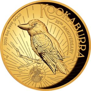 Gold Kookaburra 5 oz PP - 35th Anniversary - High Relief 2025