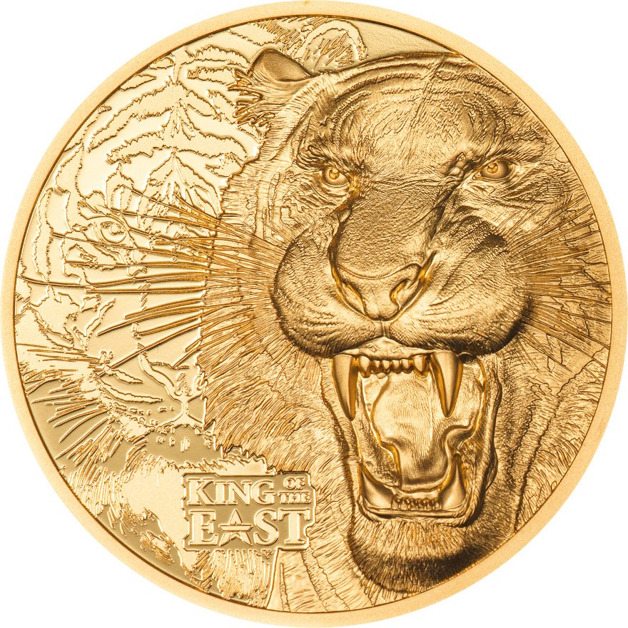 Gold King of the East - Tiger 1 oz PP - Ultra High Relief