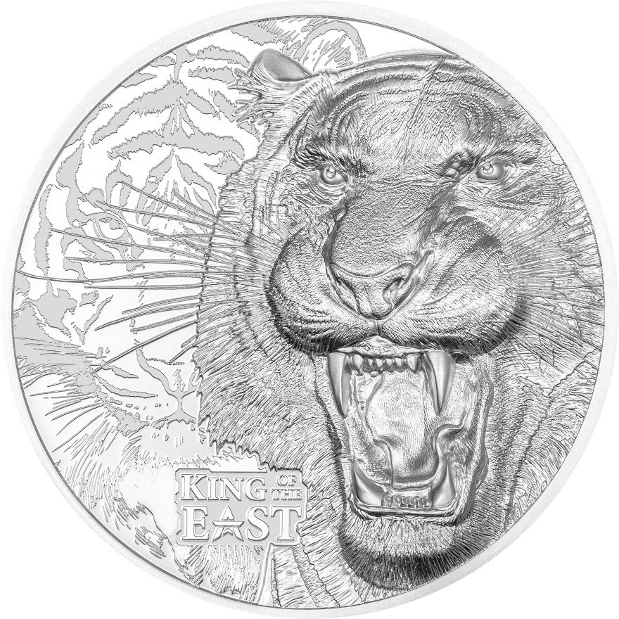Silber King of the East - Tiger 1000 g PP - Ultra High Relief