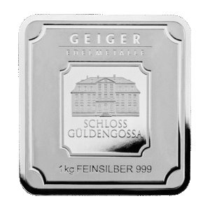 Silberbarren Geiger original - 1 kg .999 Prägebarren Geiger Edelmetalle
