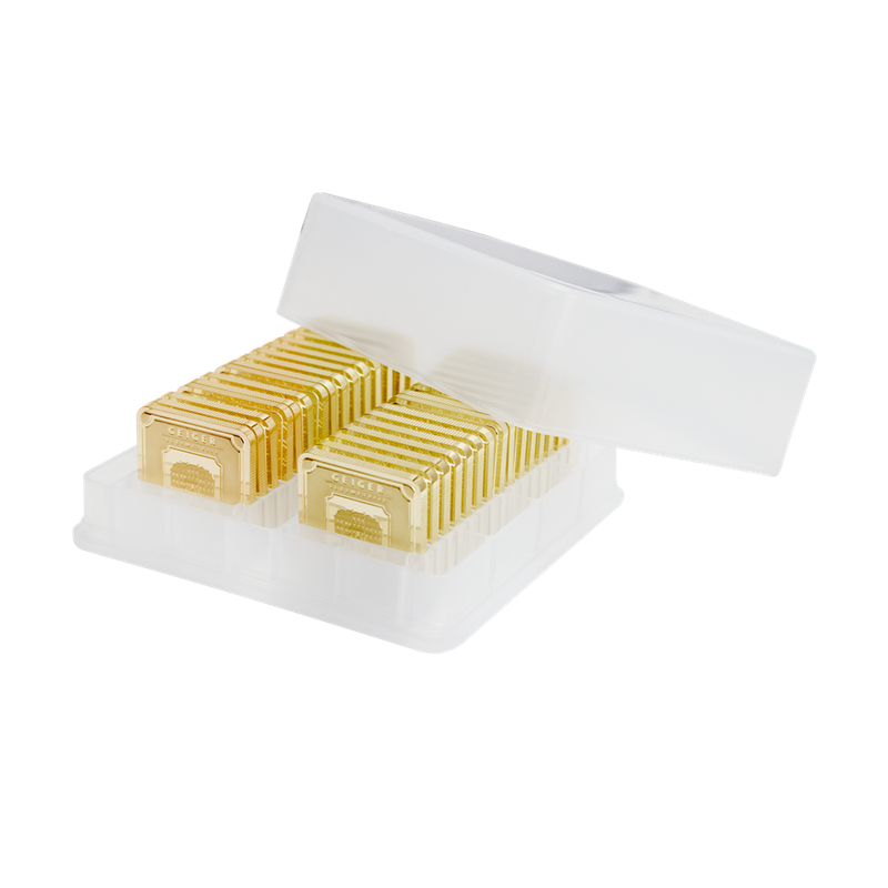 Goldbarren Geiger Original - Tube 30 x 1 g .9999 quadratisch